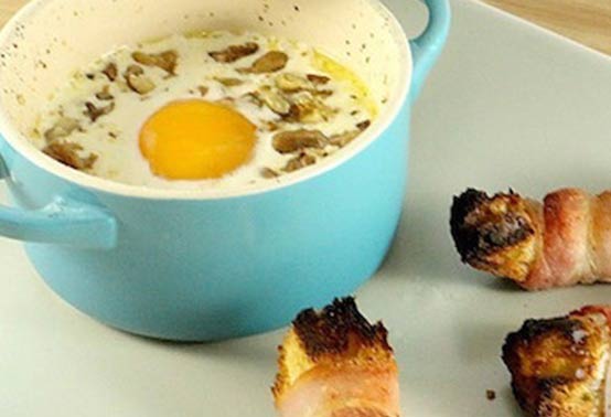 Oeuf cocotte et fromage de brebis Ossau-Iraty