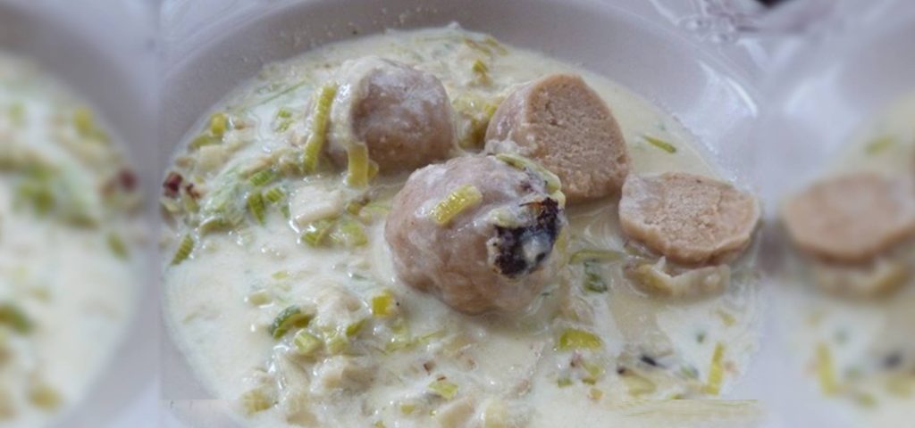 Semmelknödel, sauce au poireau et à l’Ossau-Iraty