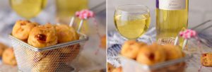 gougère au poivron, ossau-iraty et piment d'Espelette